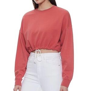 Forever 21 Coral Drawstring Top